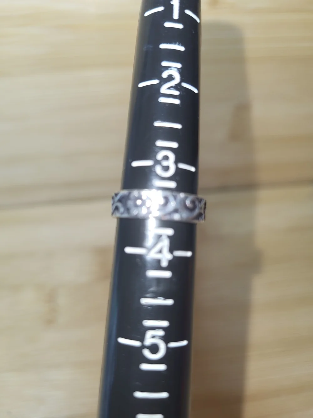 925 Sterling Silver Floral Band Ring Sz3.5